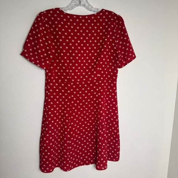 Forever 21 Red Floral Pattern mini dress 00s Style Y2K‎ grunge - Picture 8 of 9